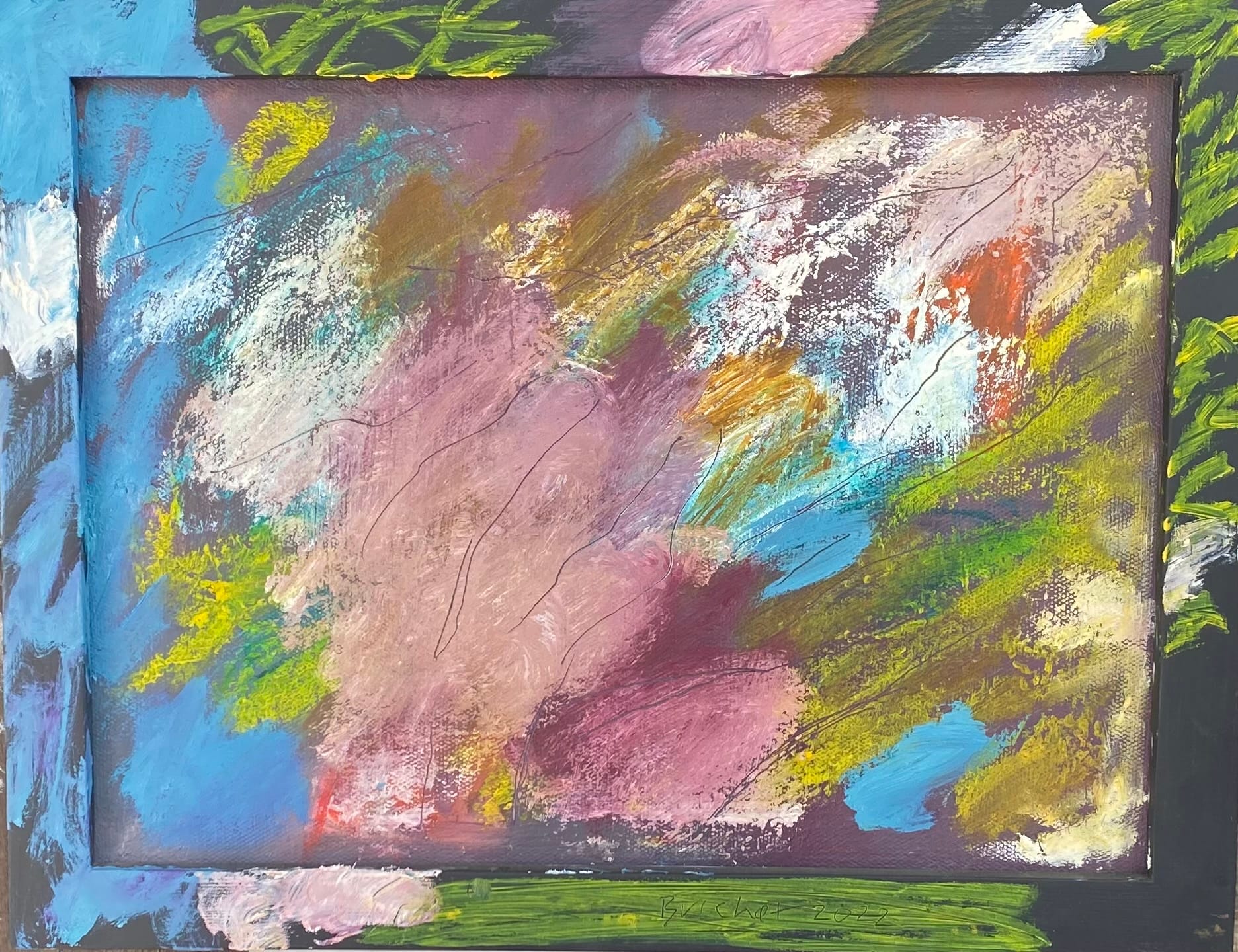 34x44cm
Sơn dầu, oilstick trên canvas
2022